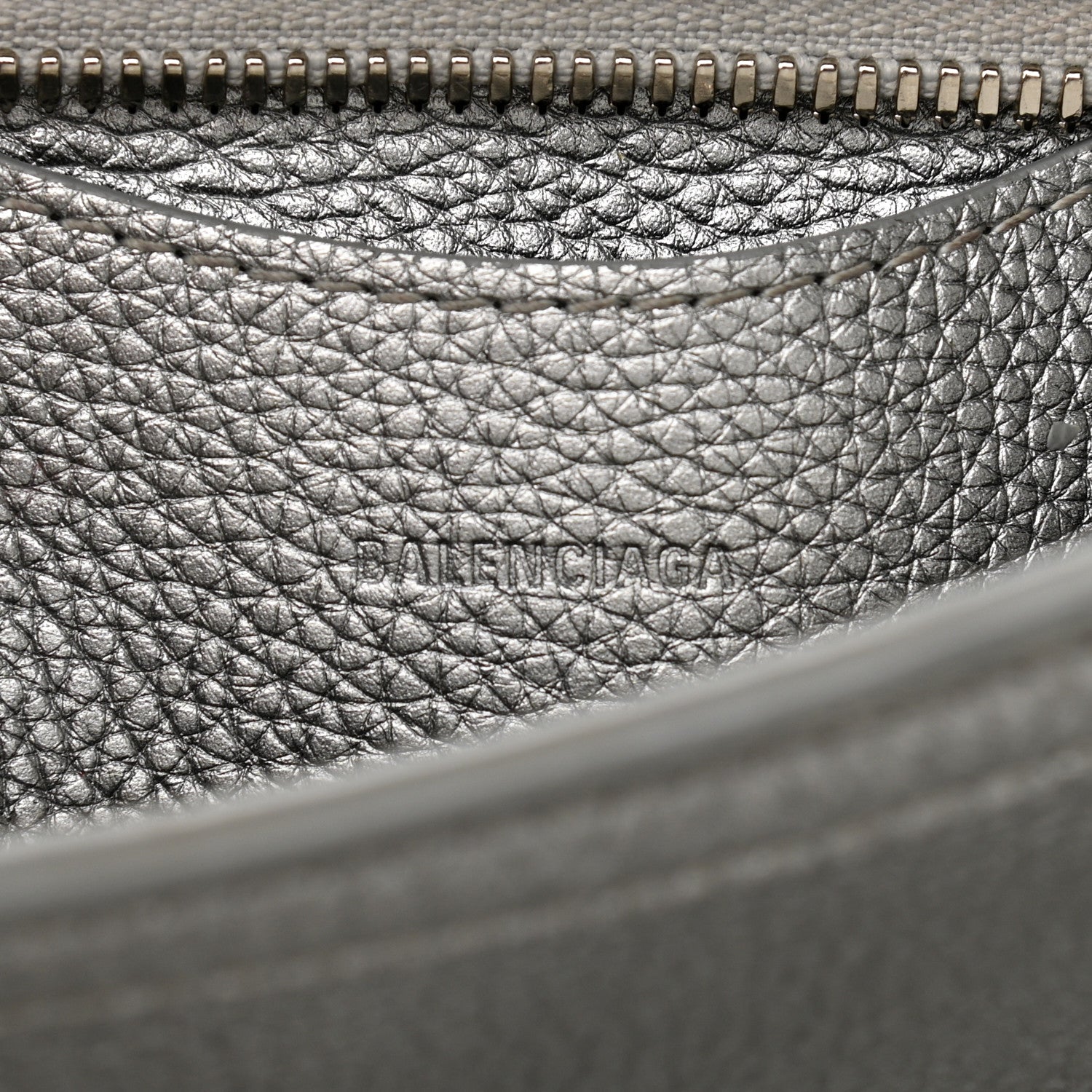 Balenciaga Metallic Grained Calfskin Neo Classic Silver Hardware Mini City Silver 6 of 15