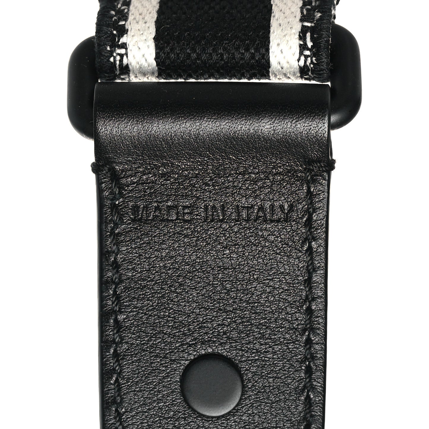 Canvas Embroidered Shoulder Strap Black