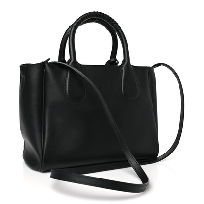 Salvatore Ferragamo Calfskin Double Handle Small Nolita Satchel Black 3 of 8