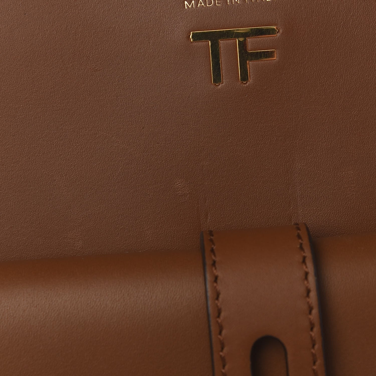 Tom Ford Calfskin T Twist Crossbody Bag Brown 10 of 12