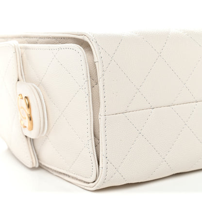 Chanel Caviar Quilted Mini Chanel 25 Handbag White 9 of 10