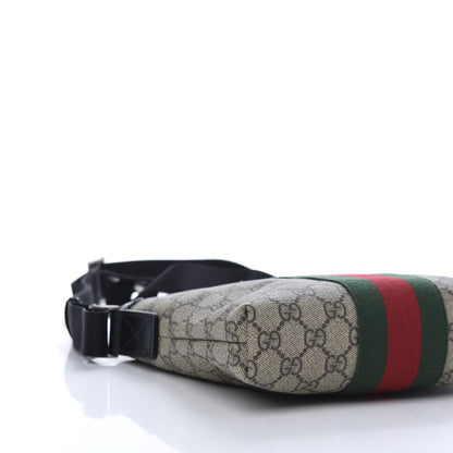 Gucci GG Supreme Monogram Web Messenger Bag Black 6 of 11
