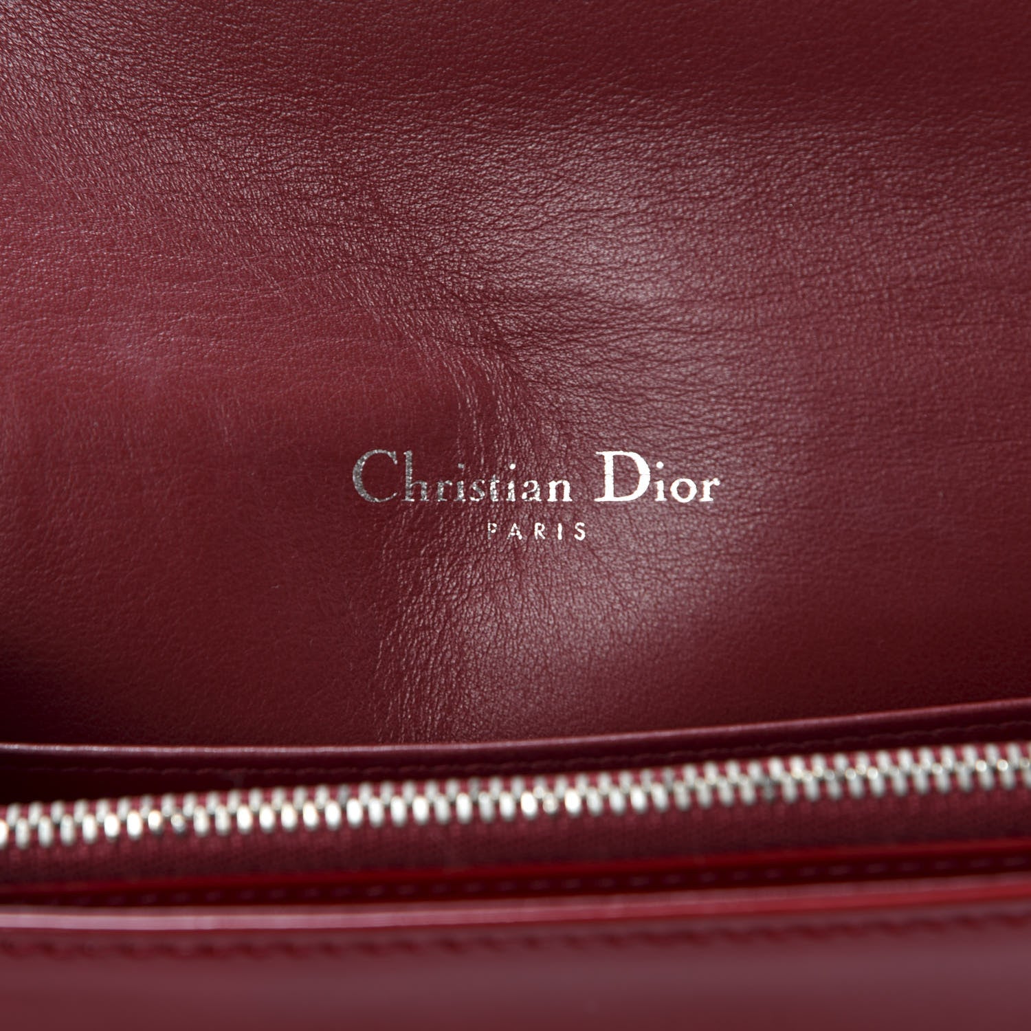 Christian Dior Patent Cannage Lady Dior Clutch Red 11 of 13