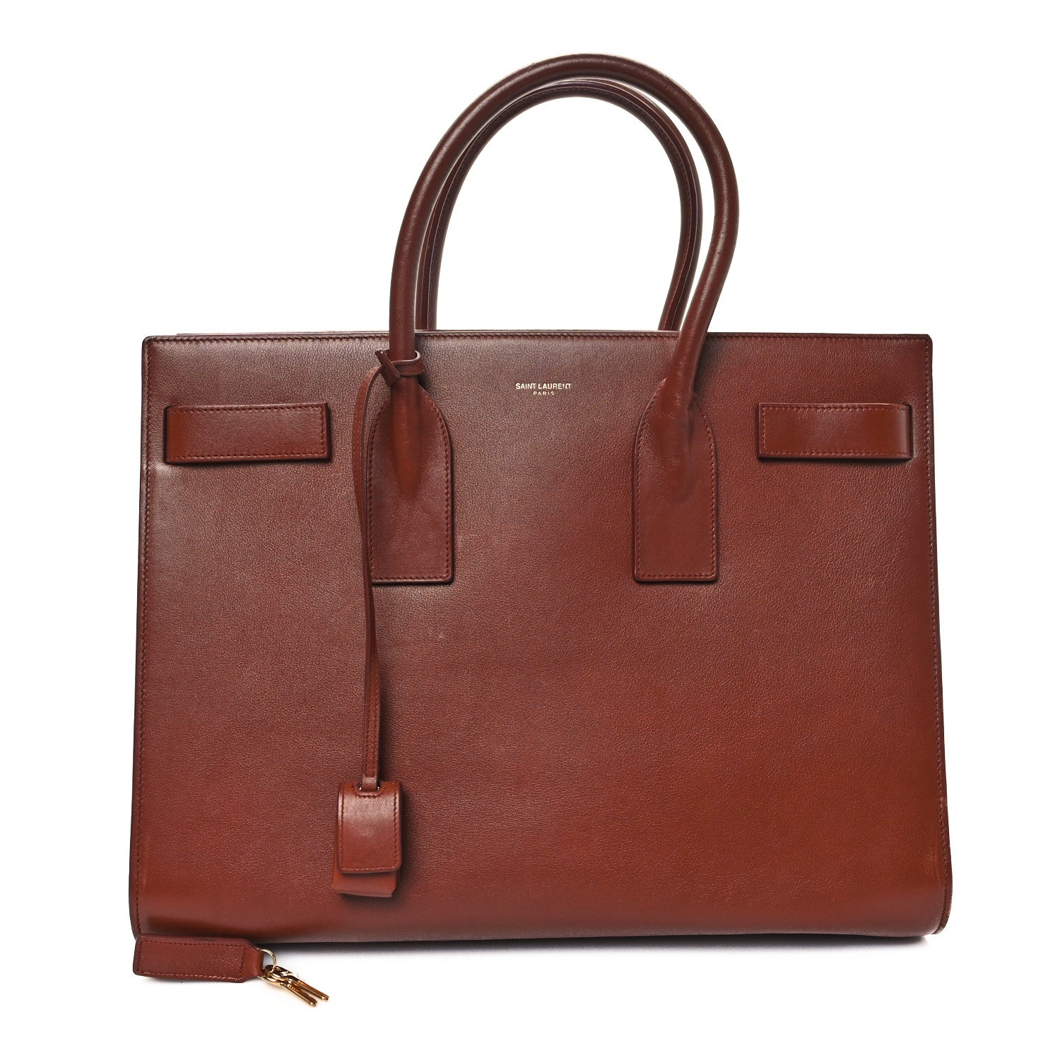 Saint Laurent Calfskin Large Sac De Jour Carryall Cognac 1 of 12