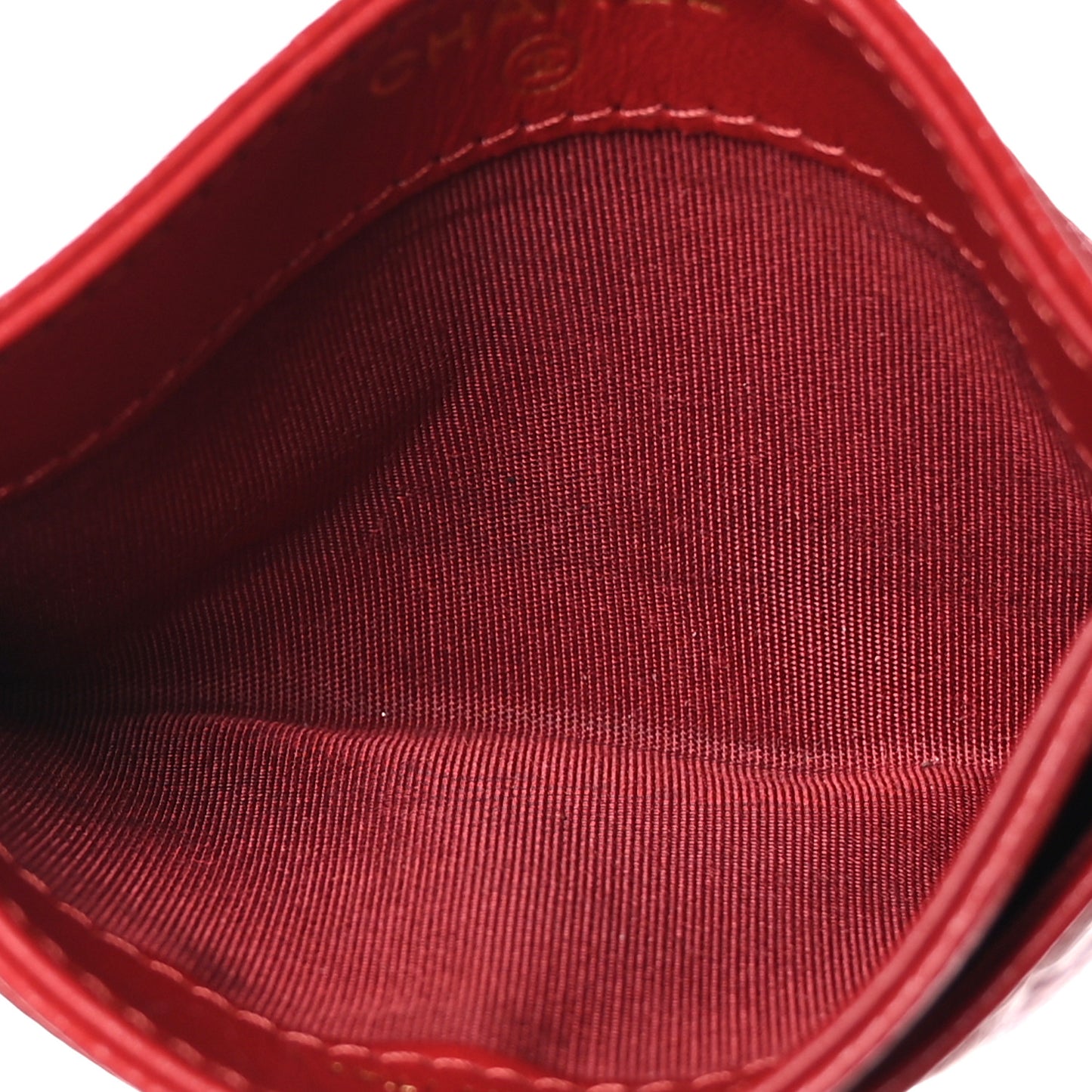 Caviar Camellia Embossed Card Holder Red
