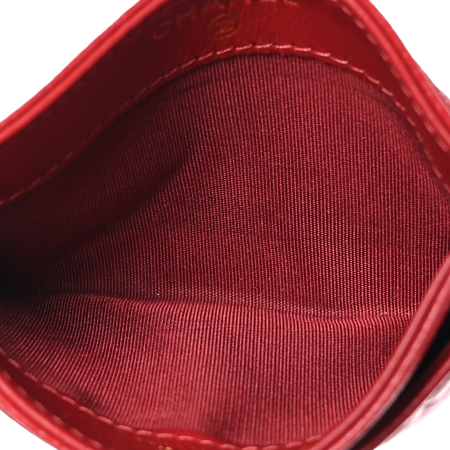 Chanel Caviar Camellia Embossed Card Holder Red 7 of 12