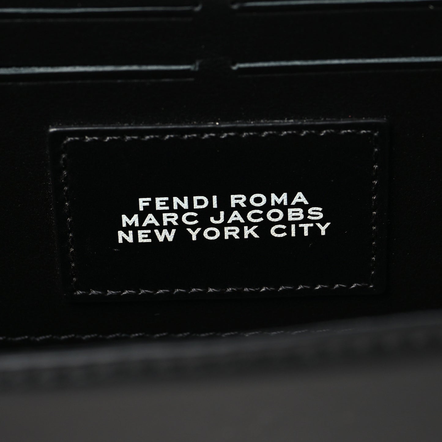 X MARC JACOBS Nappa Logo Baguette Soft Trunk Bag Black