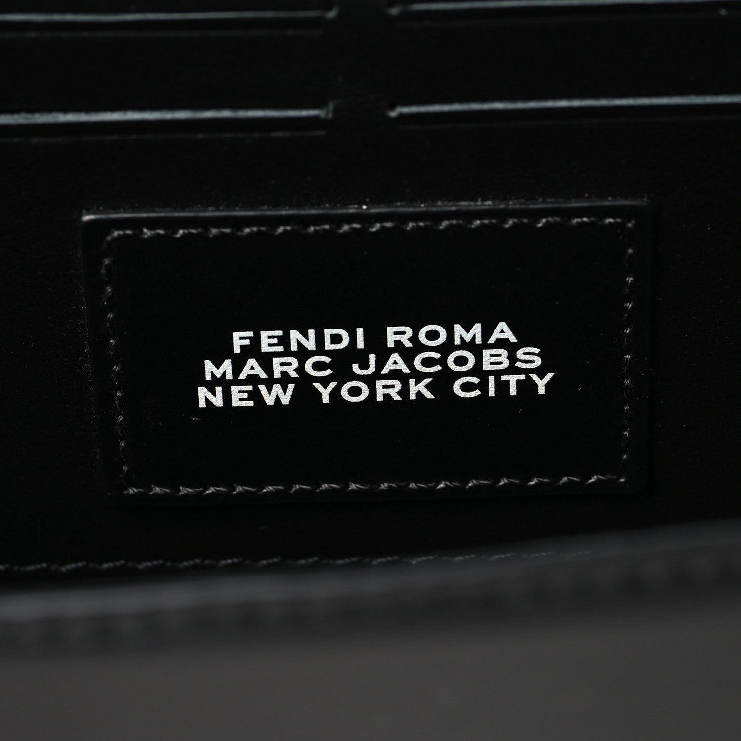 Fendi X MARC JACOBS Nappa Logo Baguette Soft Trunk Bag Black 6 of 9