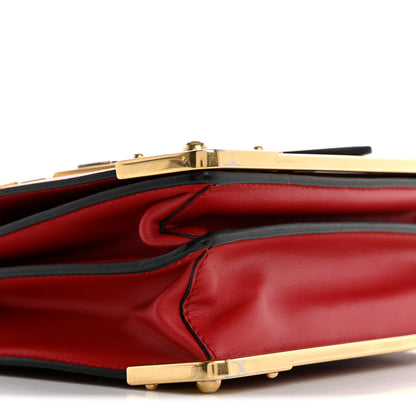 Prada City Calfskin Saffiano Cahier Hearts Bag Fuoco Black 9 of 17
