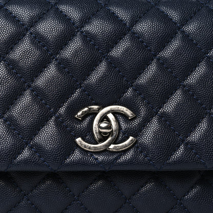 Chanel Caviar Quilted Small Coco Handle Flap Navy 8 of 13