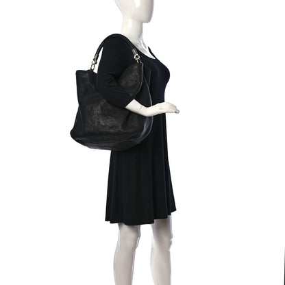 Saint Laurent Stingray Embossed Large Roady Hobo Black 2 of 10