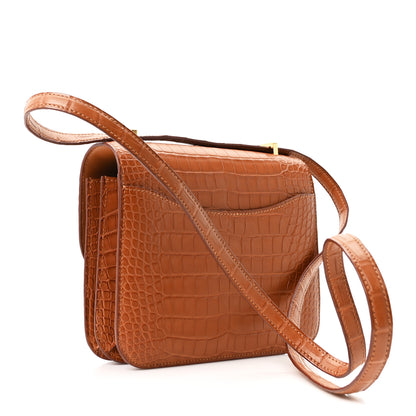 Hermes Matte Alligator Constance 18 Gold 3 of 11
