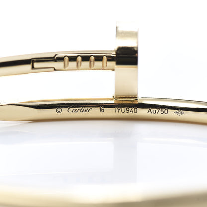 Cartier 18K Yellow Gold Juste Un Clou Bracelet 16 4 of 6