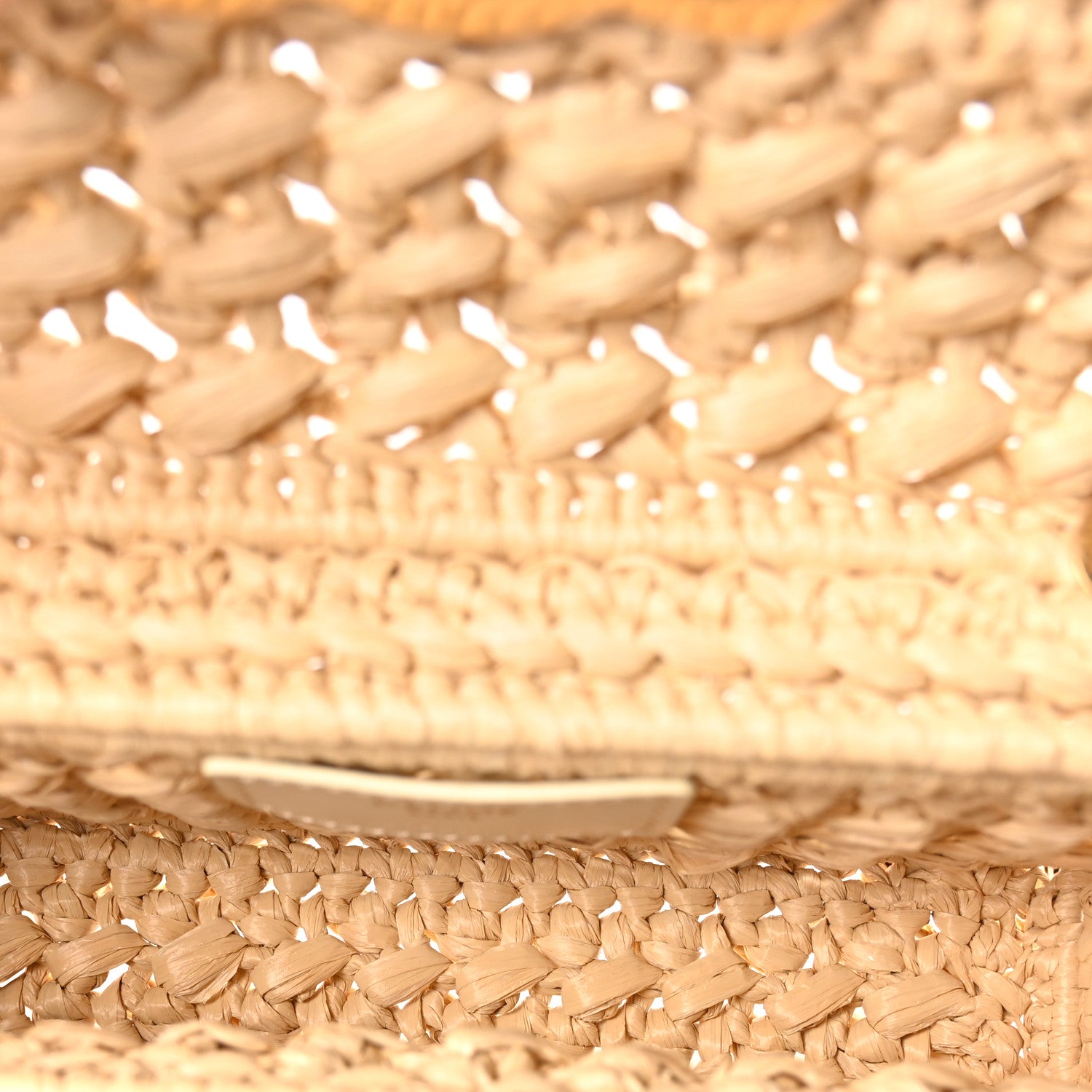 Celine Raffia Effect Claude Chain Shoulder Bag Natural 5 of 10