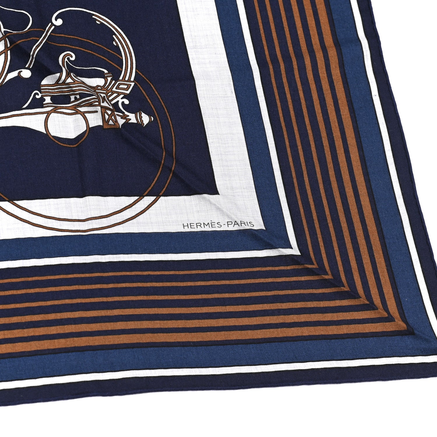 Hermes Cashmere Silk Ex-Libris Triangle Scarf 4 of 4