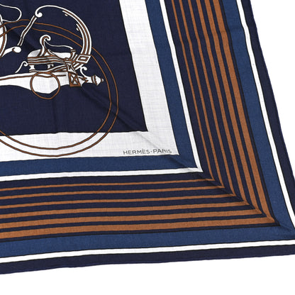 Hermes Cashmere Silk Ex-Libris Triangle Scarf 4 of 4