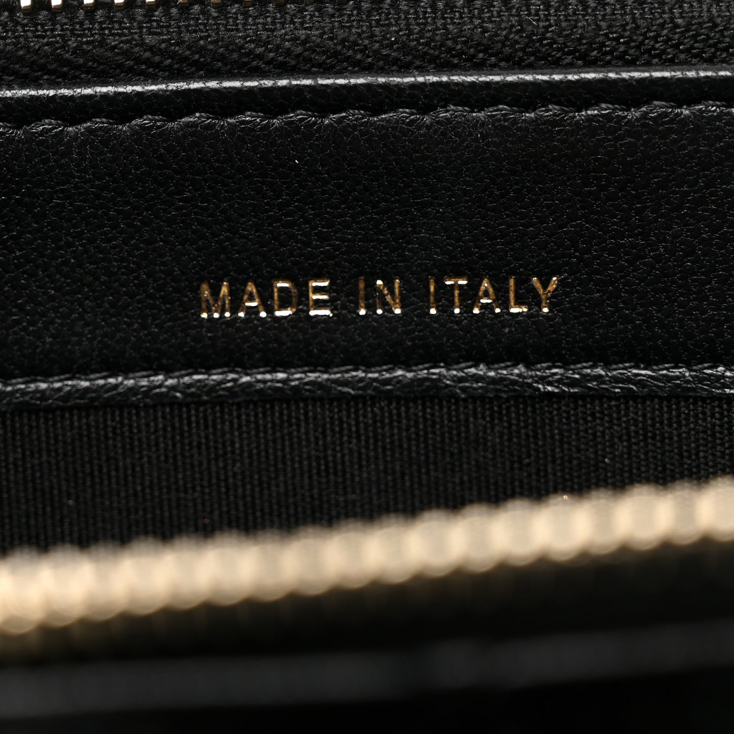 Goatskin Quilted CC Clutch With Chain Black