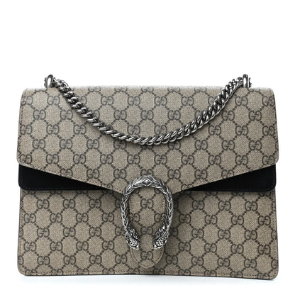 Gucci GG Supreme Monogram Medium Dionysus Shoulder Bag Black 1 of 4