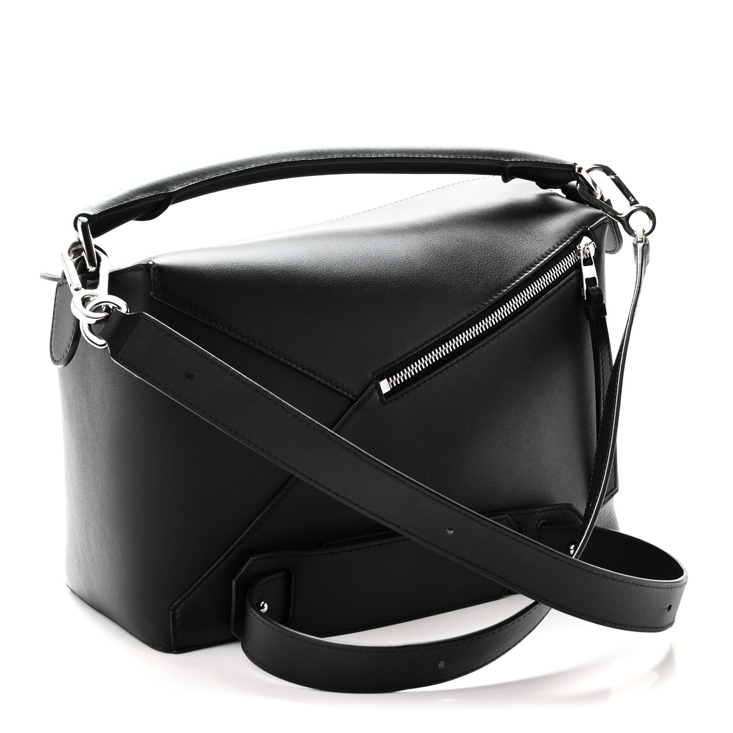 Loewe Calfskin Medium Puzzle Edge Bag Black 3 of 9