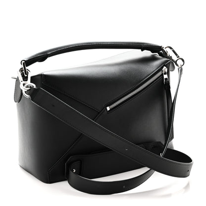 Loewe Calfskin Medium Puzzle Edge Bag Black 3 of 9