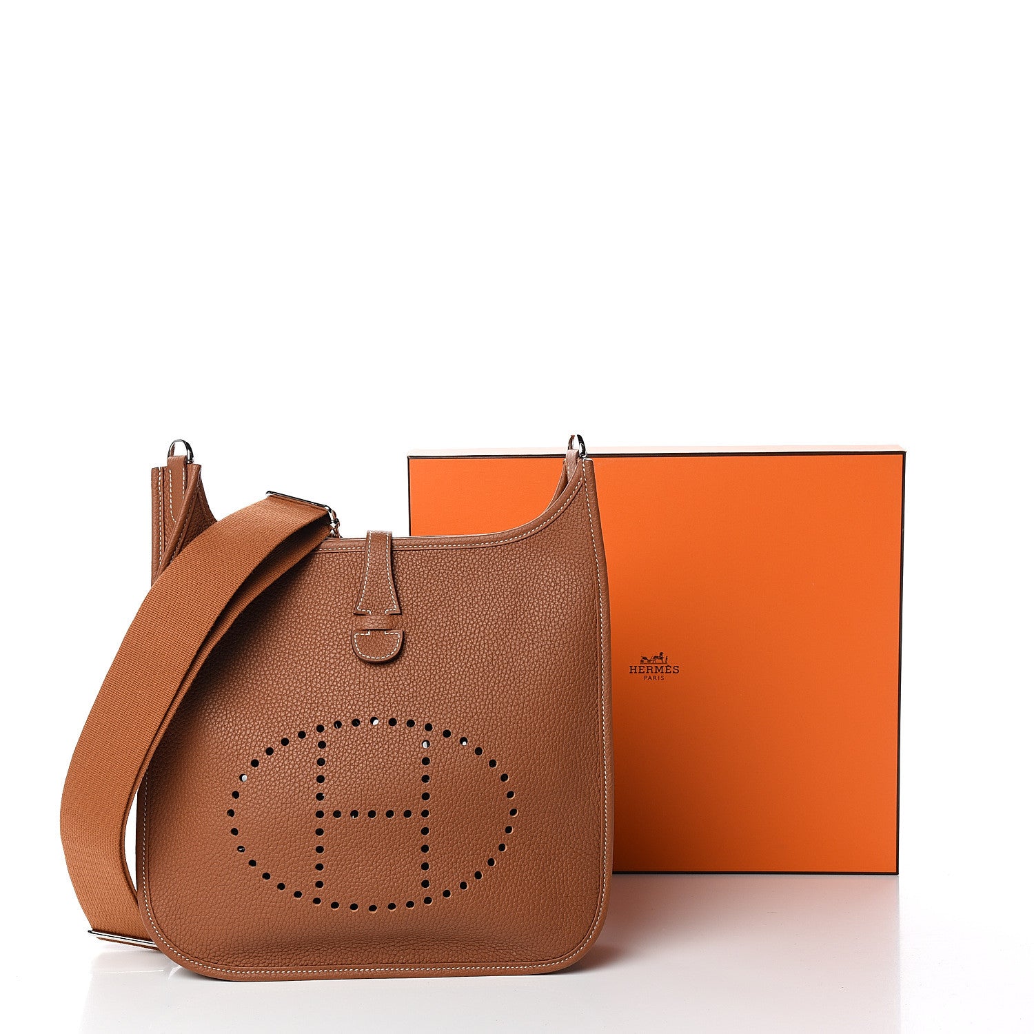 Hermes Taurillon Clemence Evelyne III PM Gold 10 of 10