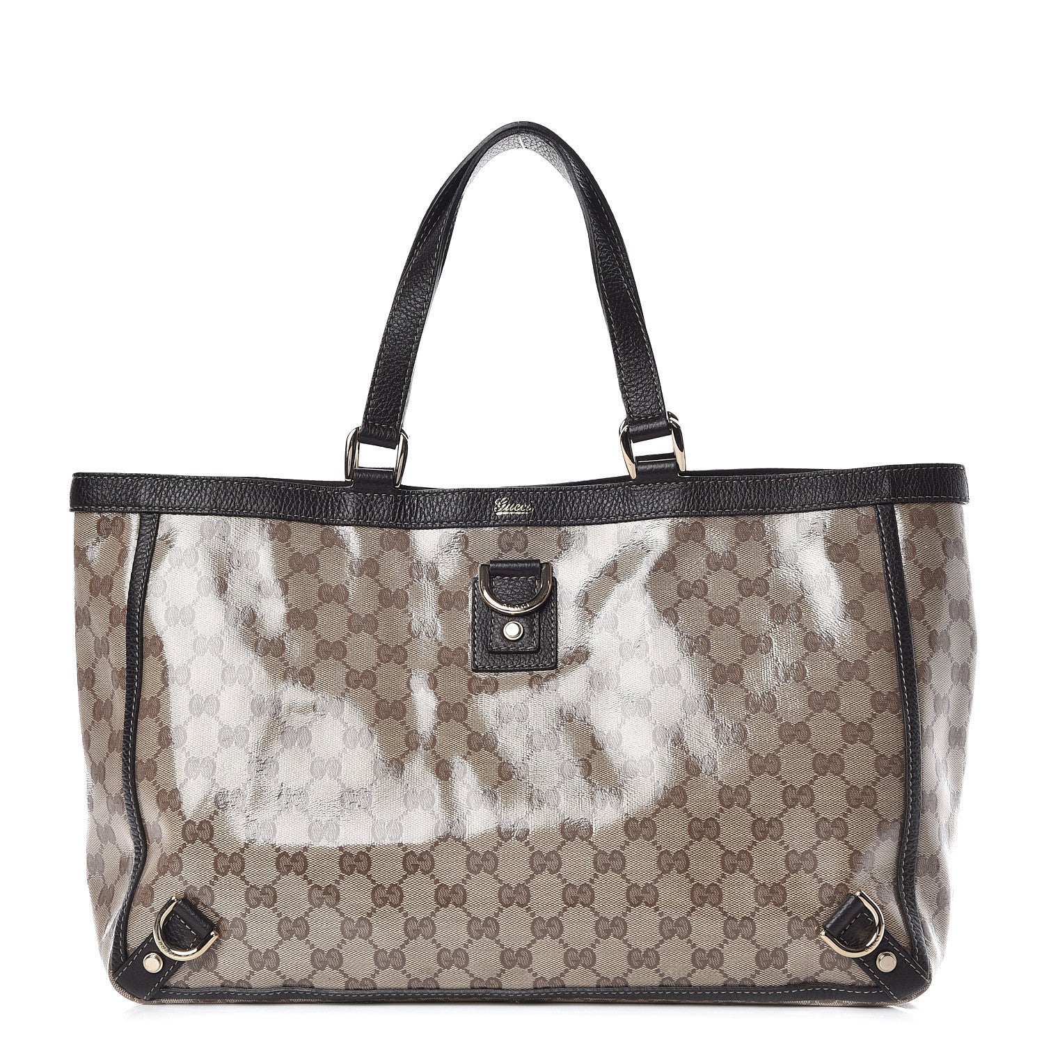 Gucci Crystal Monogram Large Abbey Tote Dark Brown 1 of 9