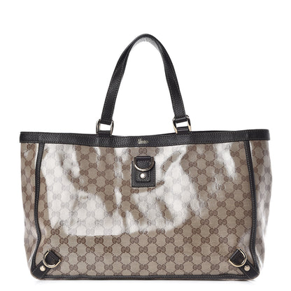 Gucci Crystal Monogram Large Abbey Tote Dark Brown 1 of 9