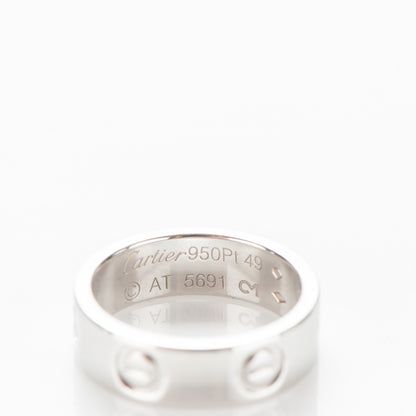 Cartier Platinum 5.5mm LOVE Ring 49 4.75 4 of 4