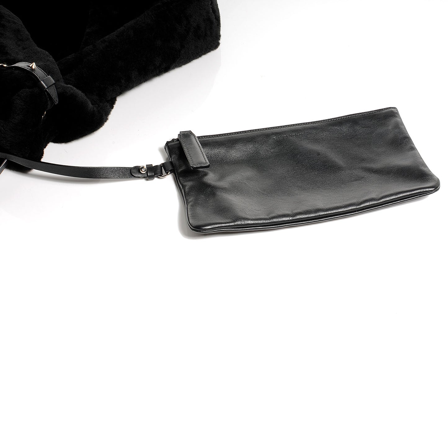 Lamb Fur George V Reversible Bag Black