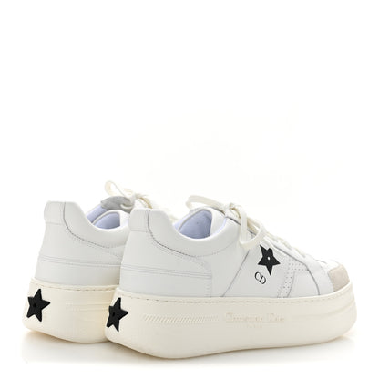 Christian Dior Calfskin Suede Dior Star Ors Platform Sneakers White Black 38.5 White Black 5 of 9