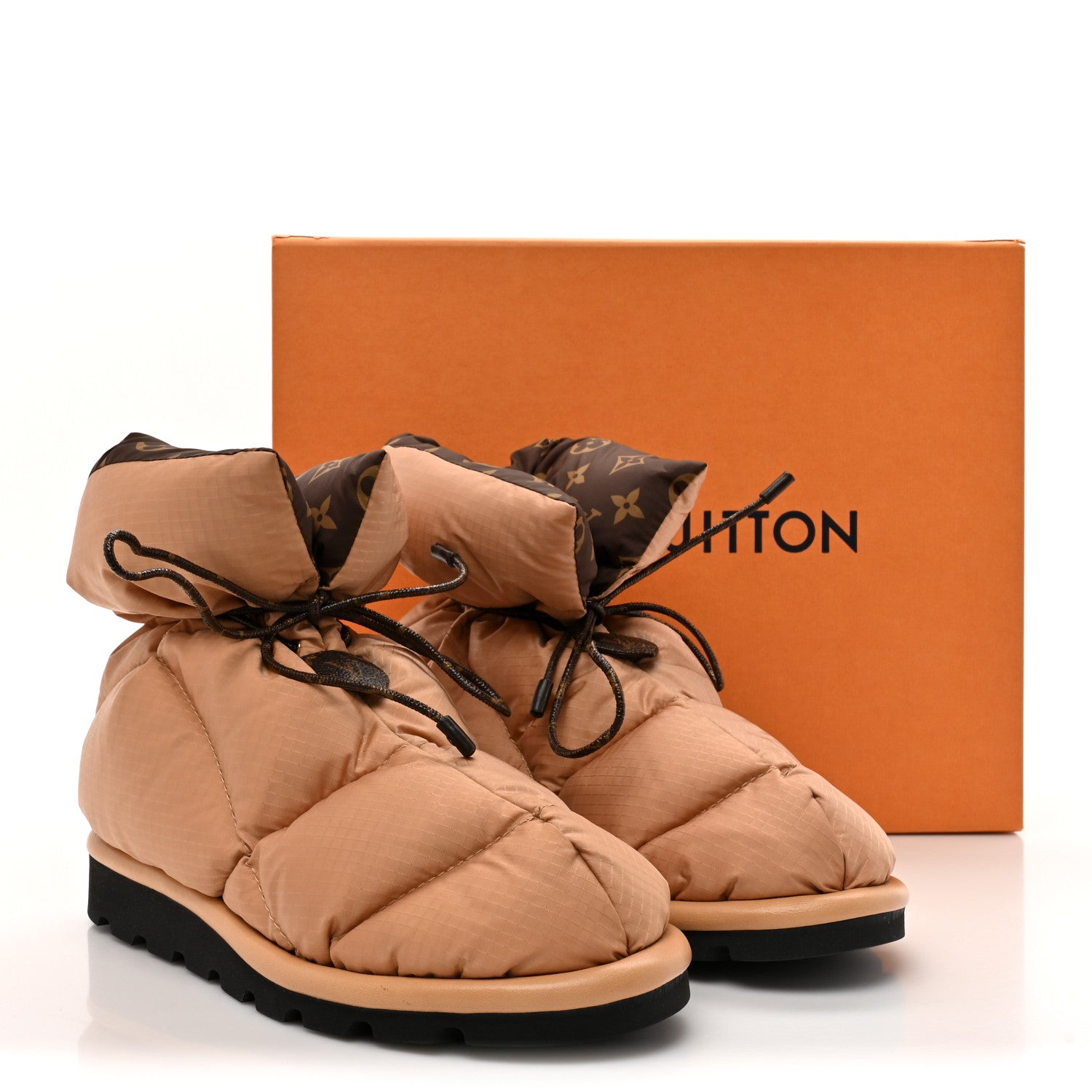 Louis Vuitton Nylon Monogram Pillow Comfort Ankle Boot 38 Beige 9 of 9