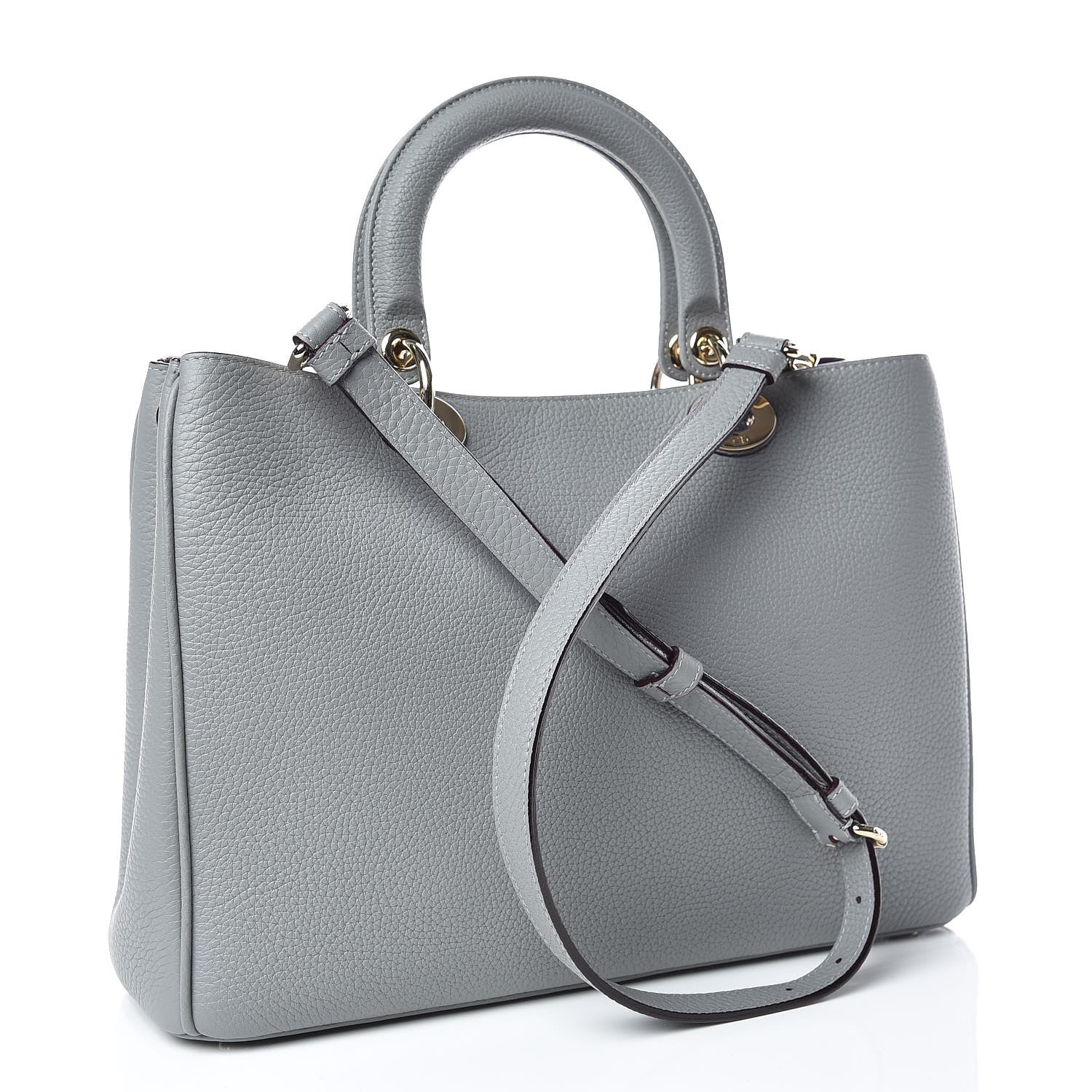 Christian Dior Bullcalf Medium Diorissimo Tote Grey 3 of 9