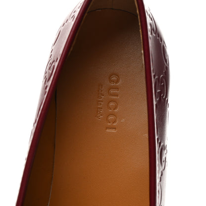 Gucci Guccissima Womens Jordaan Loafers 37.5 Rosso Ancora 8 of 11