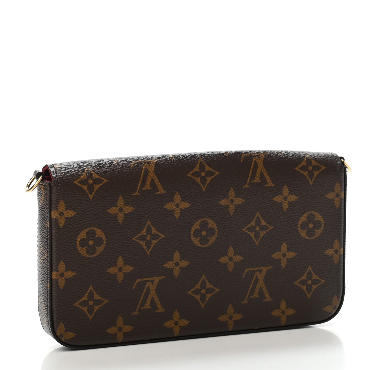 Monogram Pochette Felicie Chain Wallet Fuchsia