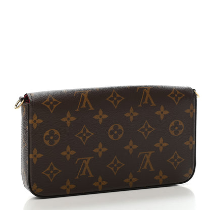Louis Vuitton Monogram Pochette Felicie Chain Wallet Fuchsia 2 of 4