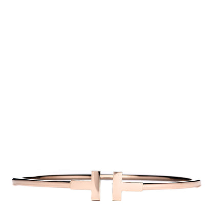 Tiffany 18K Rose Gold T Wire Bracelet 1 of 5