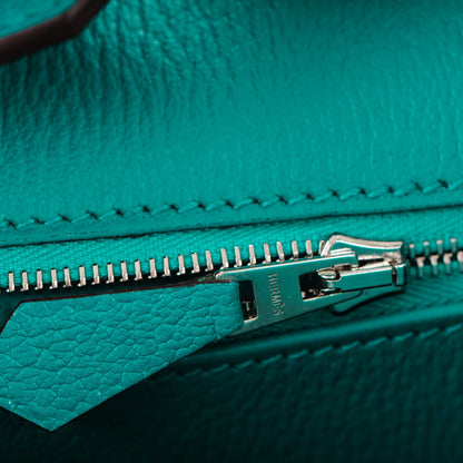 Hermes Chevre de Coromandel Birkin 35 Bleu Paon 14 of 25