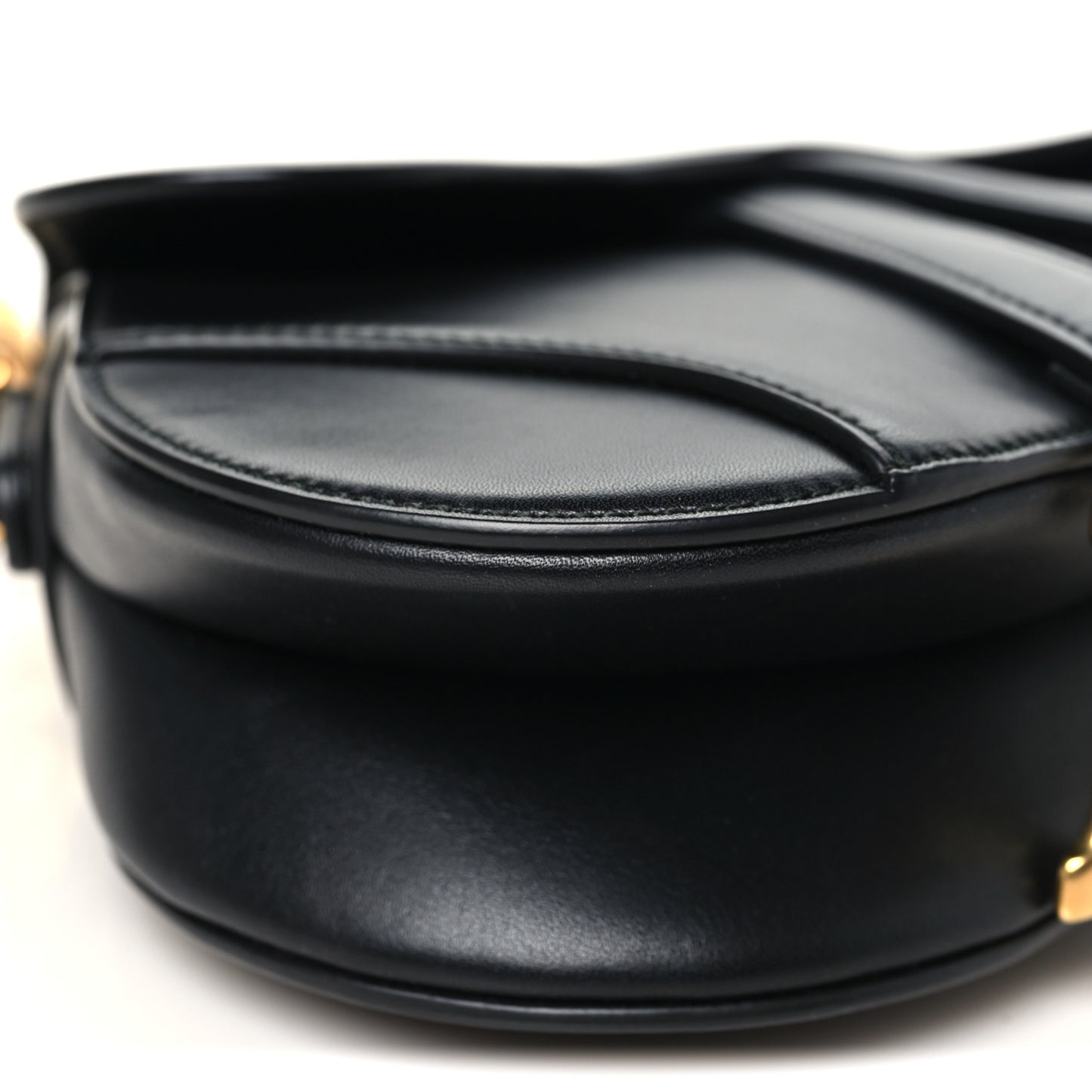 Calfskin Mini Saddle Bag Black
