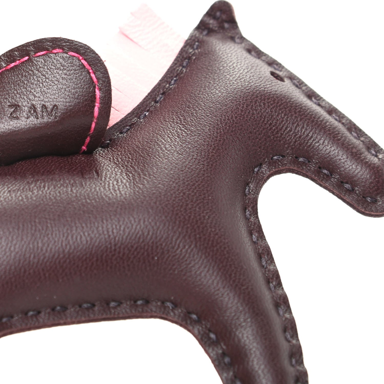 Hermes Milo Lambskin Matte Alligator Touch Grigri Rodeo Horse Bag Charm PM Rouge Sellier Framboise Rose Sakura 4 of 5