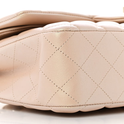 Chanel Iridescent Calfskin Quilted Medium Double Flap Beige 9 of 11