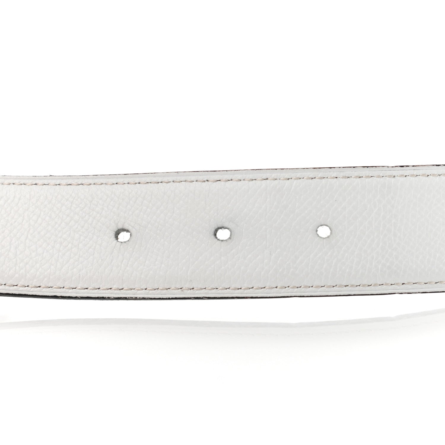 Hermes Epsom Togo 32mm H Belt 90 Etoupe White 3 of 11