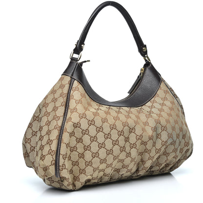 Gucci Monogram Large D Ring Hobo Dark Brown 2 of 10