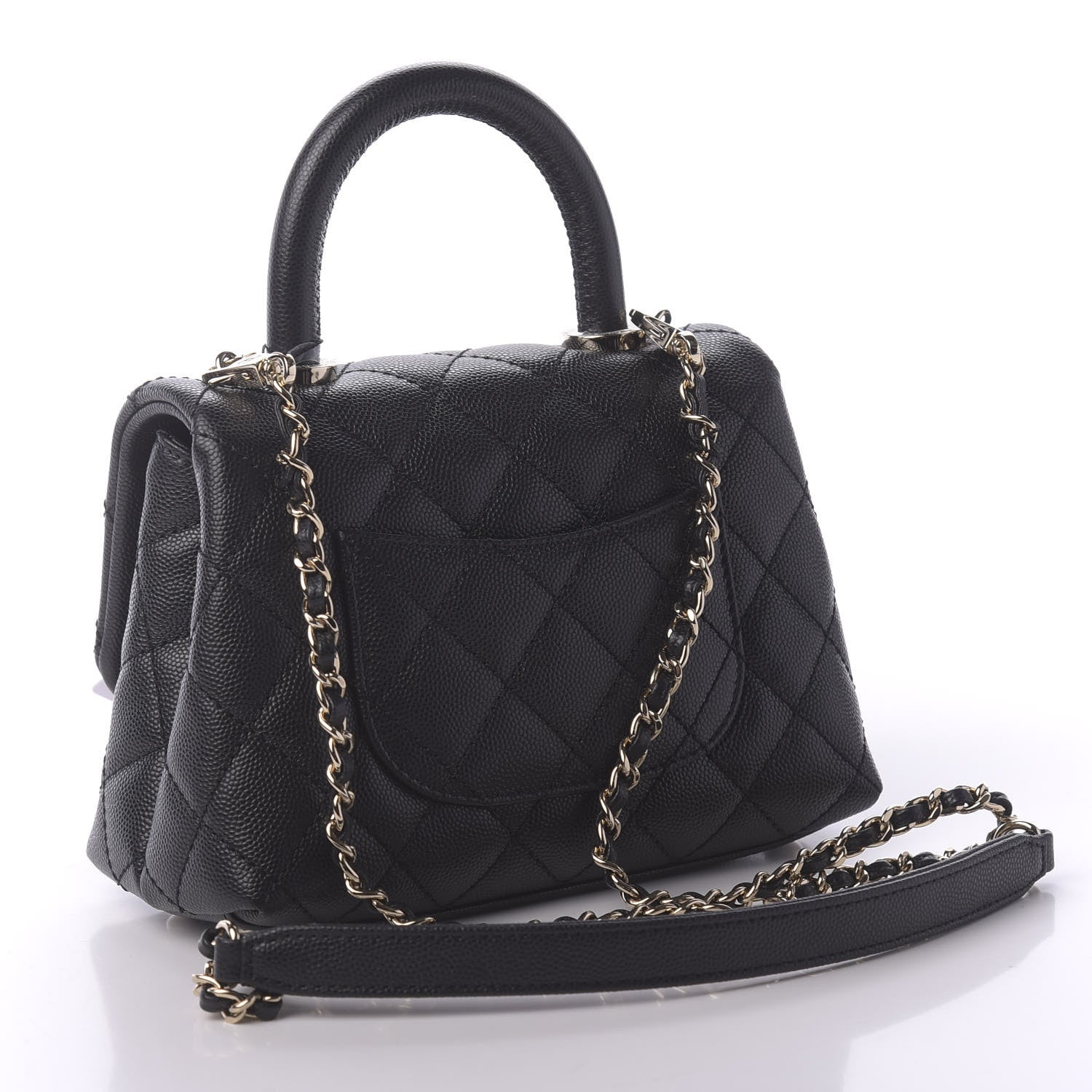 Chanel Caviar Quilted Extra Mini Coco Handle Flap Black 3 of 11