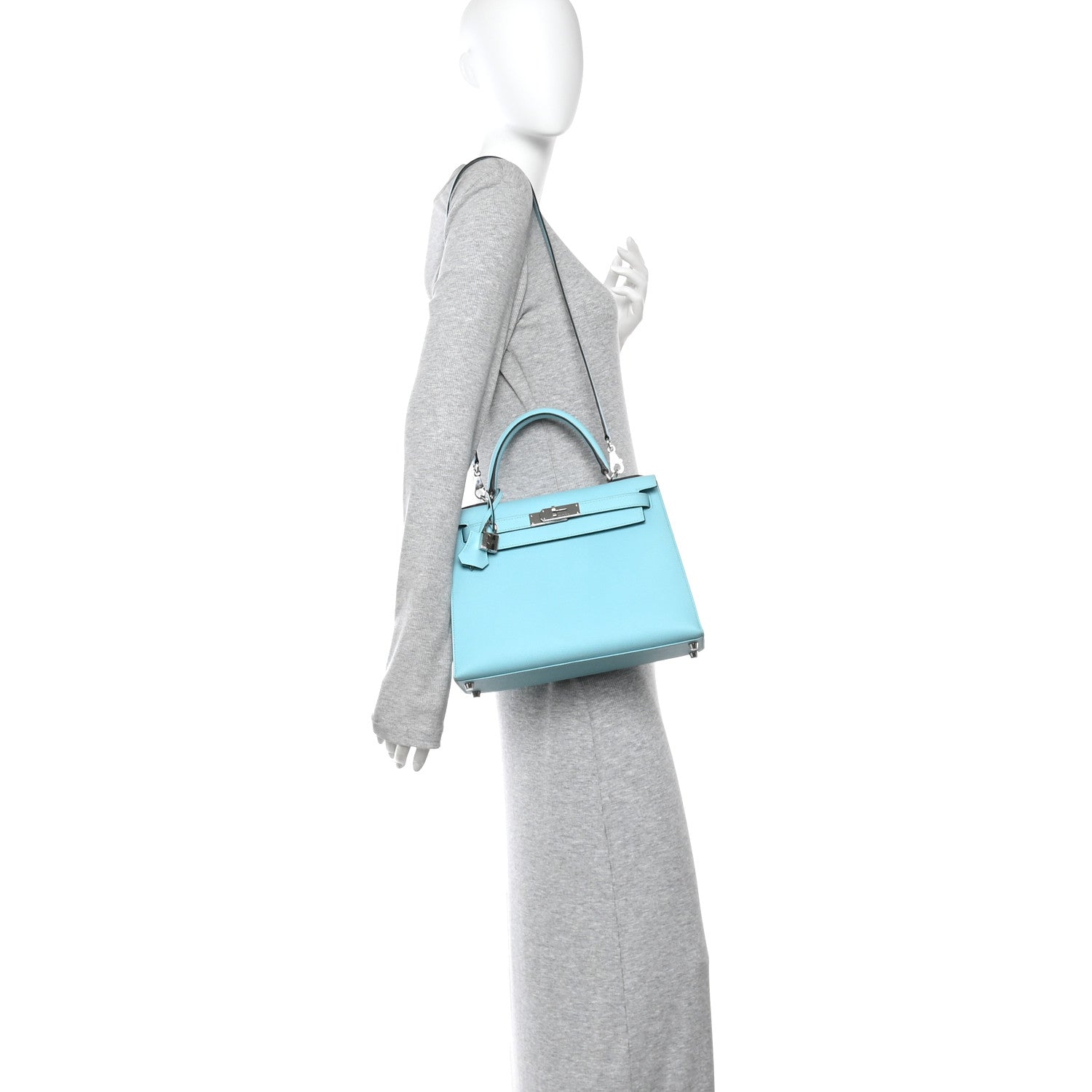 Hermes Epsom Kelly Sellier 28 Bleu Atoll 2 of 11