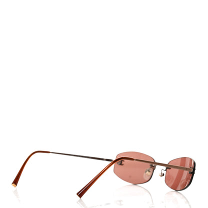Chanel Metal Frameless CC Sunglasses 4002 Brown 4 of 6