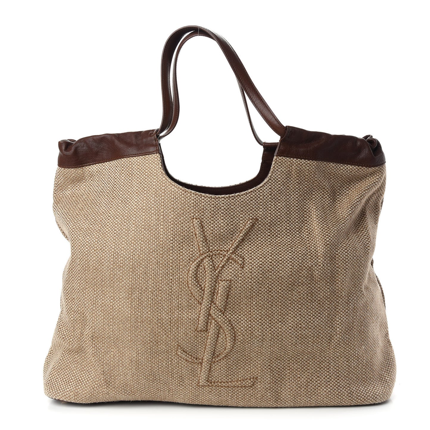 Linen Belle de Jour Cabas Tote Brown