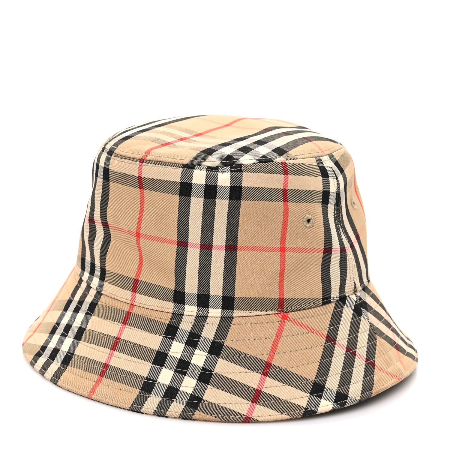 Burberry Technical Cotton Vintage Check Bucket Hat M Archive Beige 1 of 8