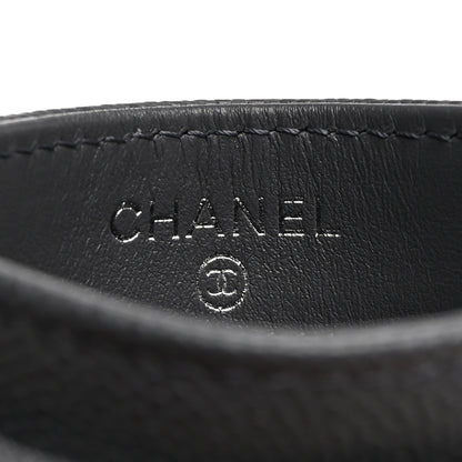 Chanel Shiny Caviar Enamel Quilted CC Flap Card Holder Grey 6 of 9