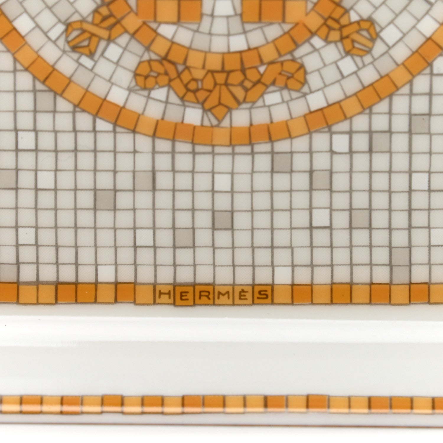 Hermes Porcelain Mosaique au 24 Gold Sushi Plate 4 of 7