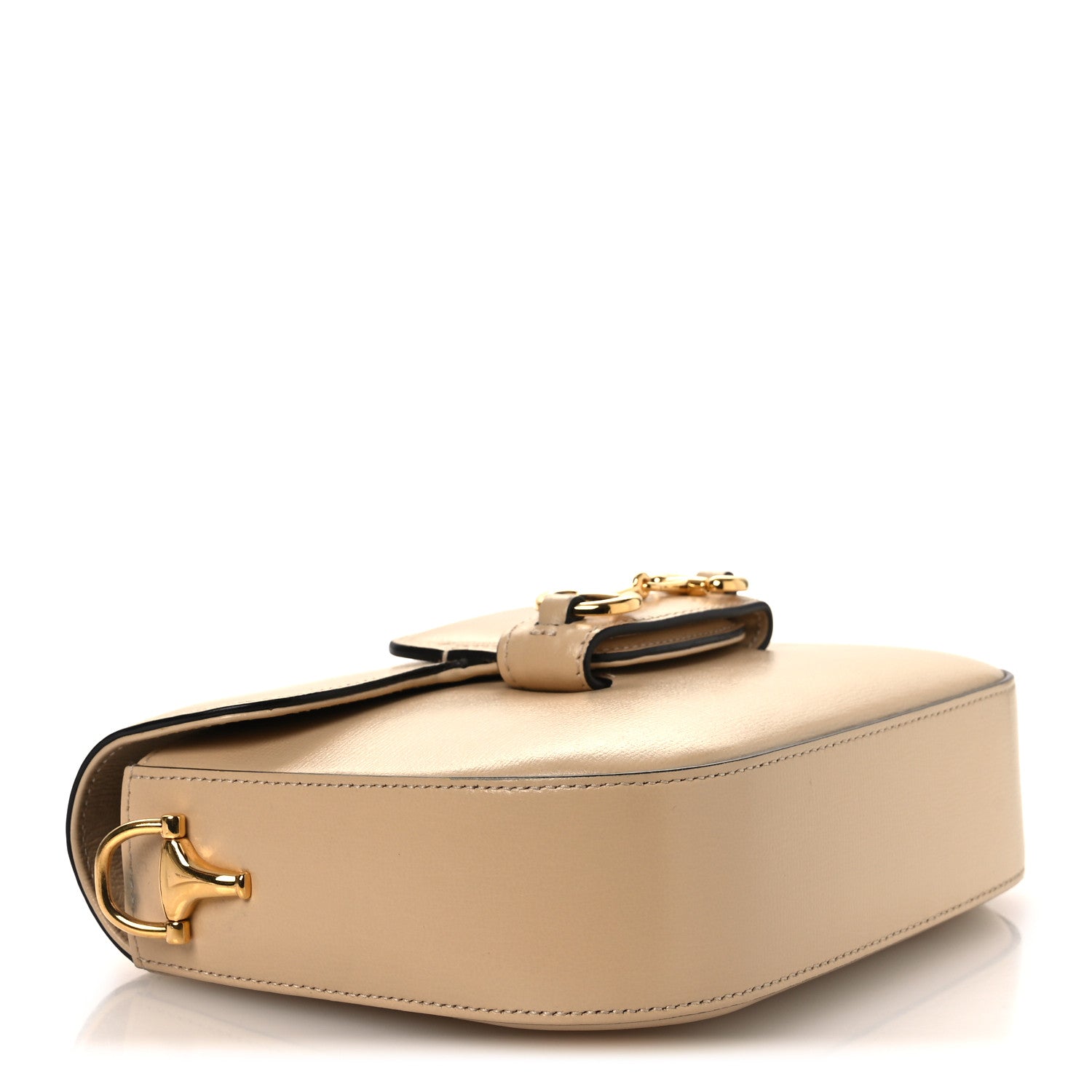 Gucci Azalea Calfskin Web Mini Horsebit 1955 Shoulder Bag Bubble Tea 3 of 13